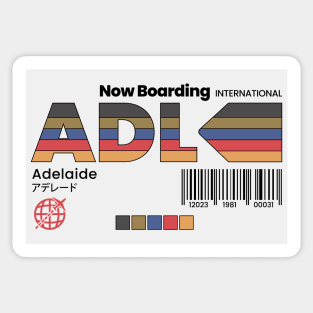 Vintage Adelaide ADL Australia Retro Travel Sticker